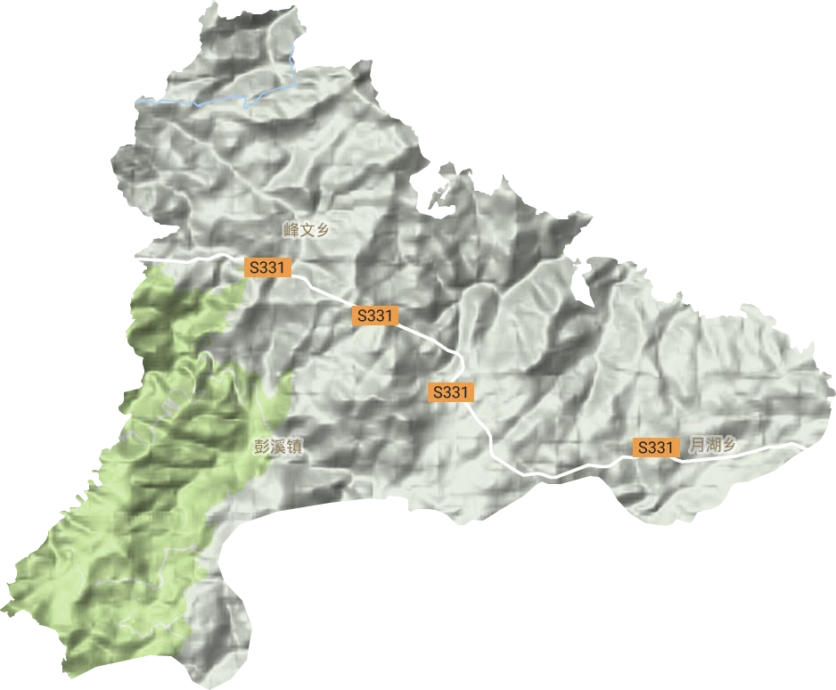彭溪镇地形图