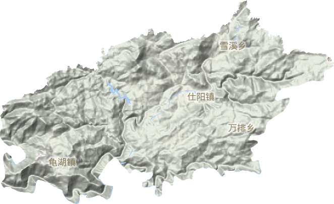 仕阳镇地形图