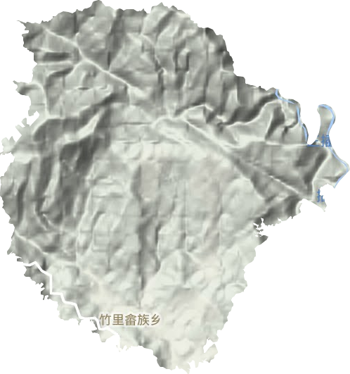 竹里畲族乡地形图