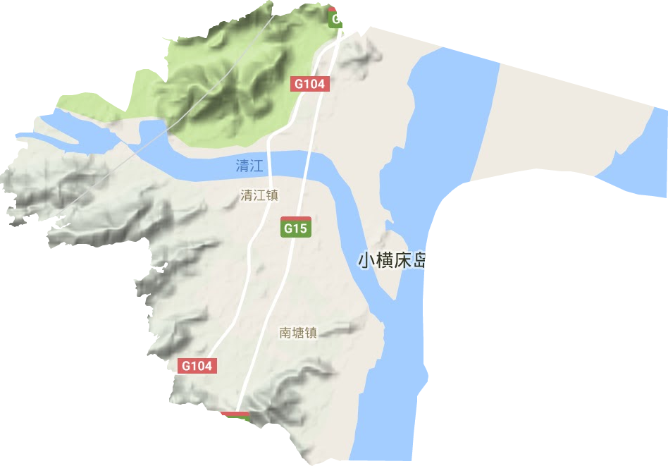 清江镇地形图