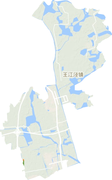 王江泾镇地形图