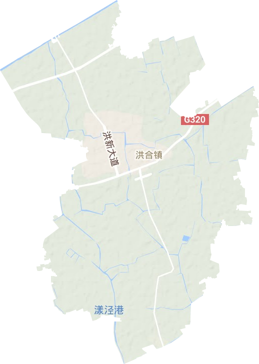洪合镇地形图