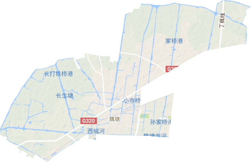 魏塘街道地形图
