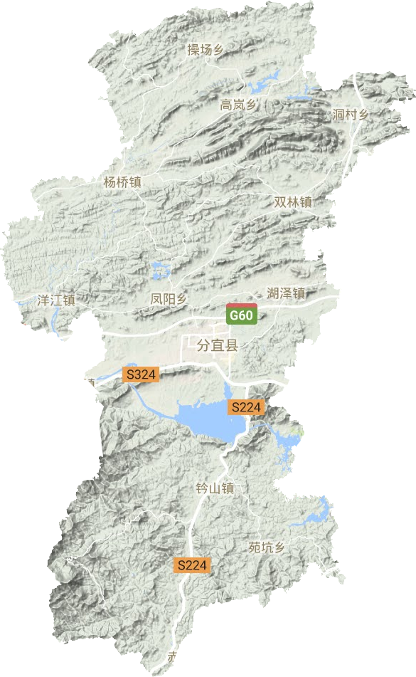分宜县地形图