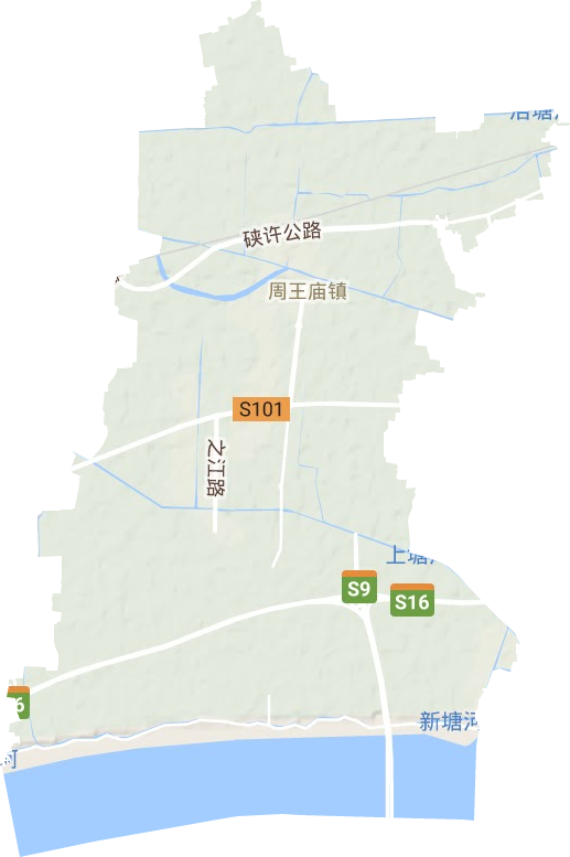 周王庙镇地形图