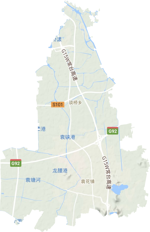 袁花镇地形图