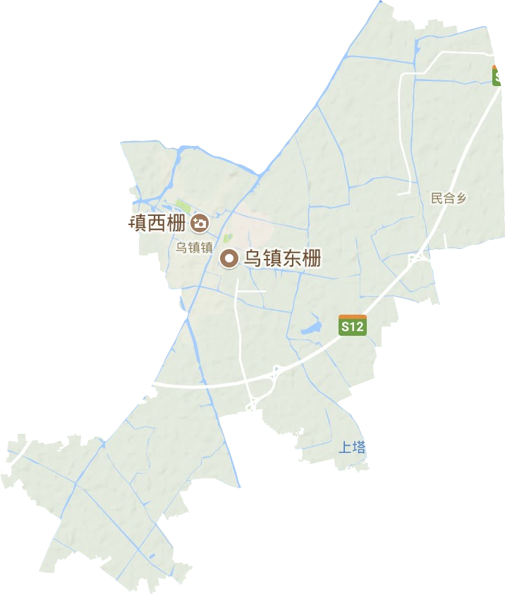 乌镇镇地形图