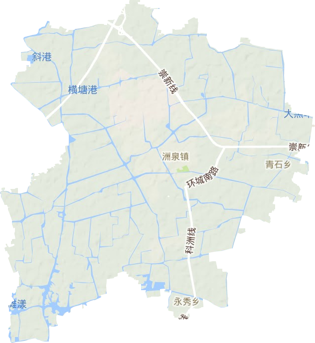 洲泉镇地形图