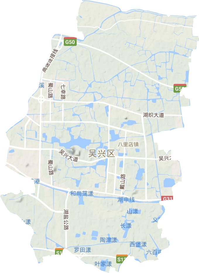 八里店镇地形图