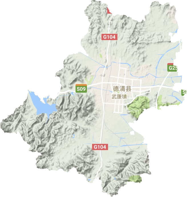 武康镇地形图