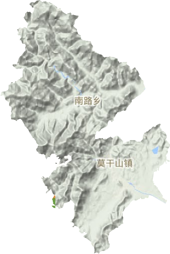 莫干山镇地形图