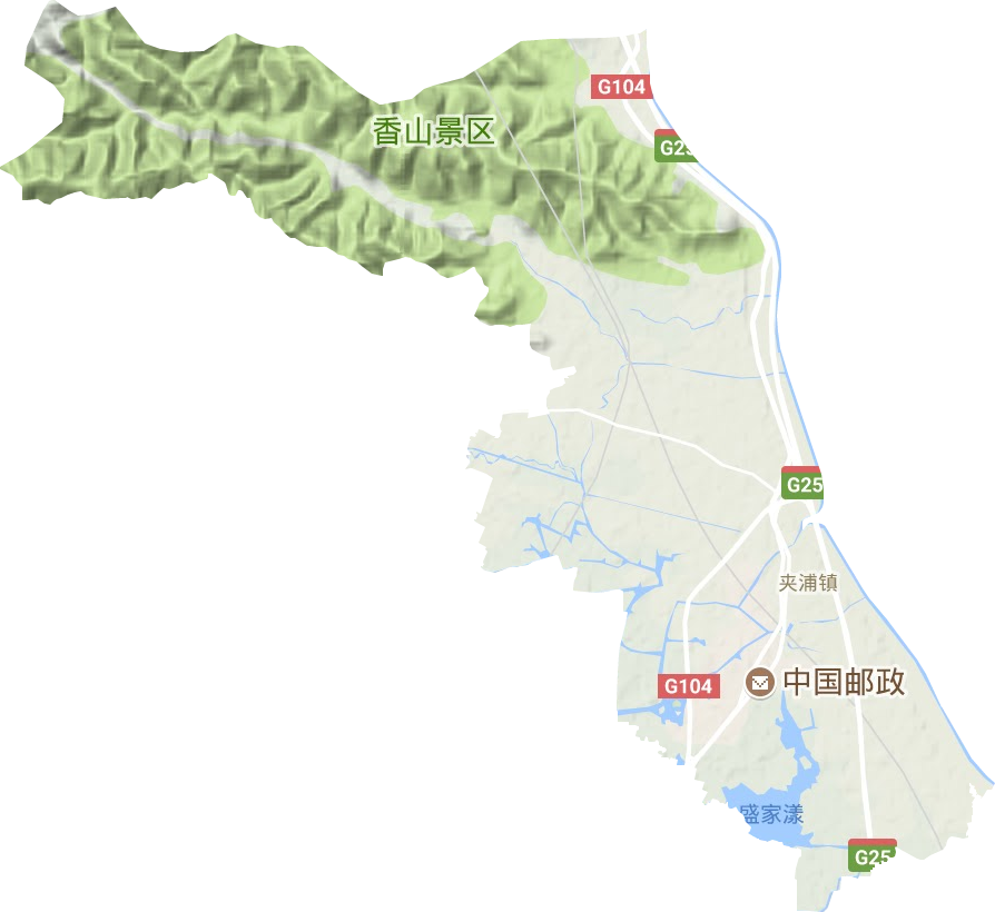 夹浦镇地形图