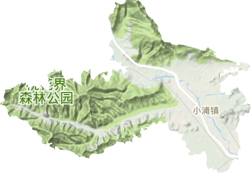 小浦镇地形图