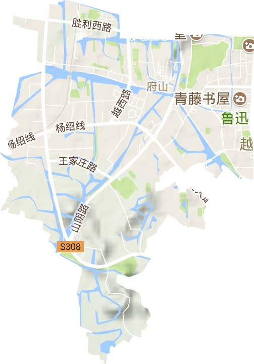 府山街道地形图