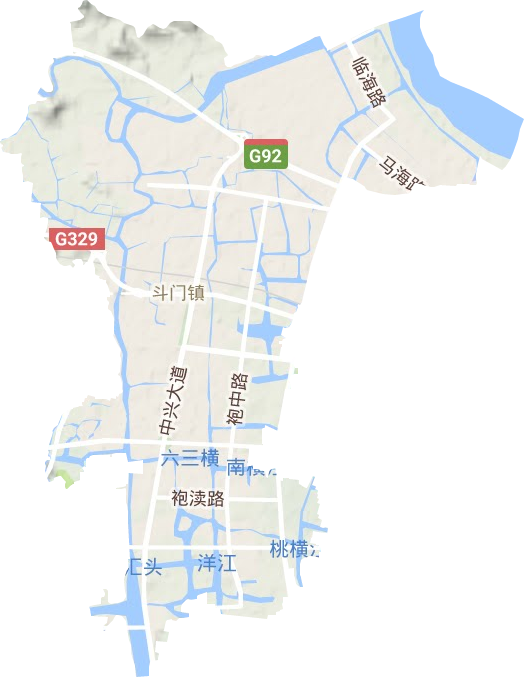 斗门镇地形图