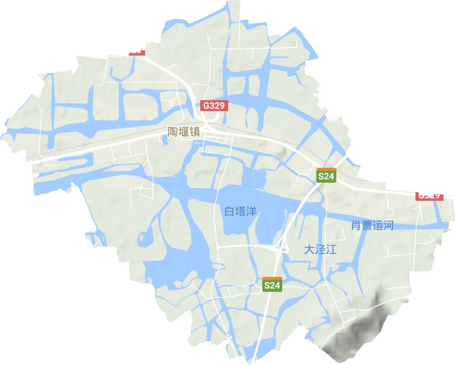 陶堰镇地形图