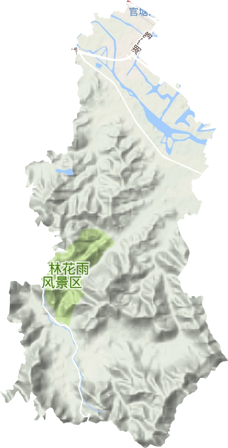 湖塘街道地形图
