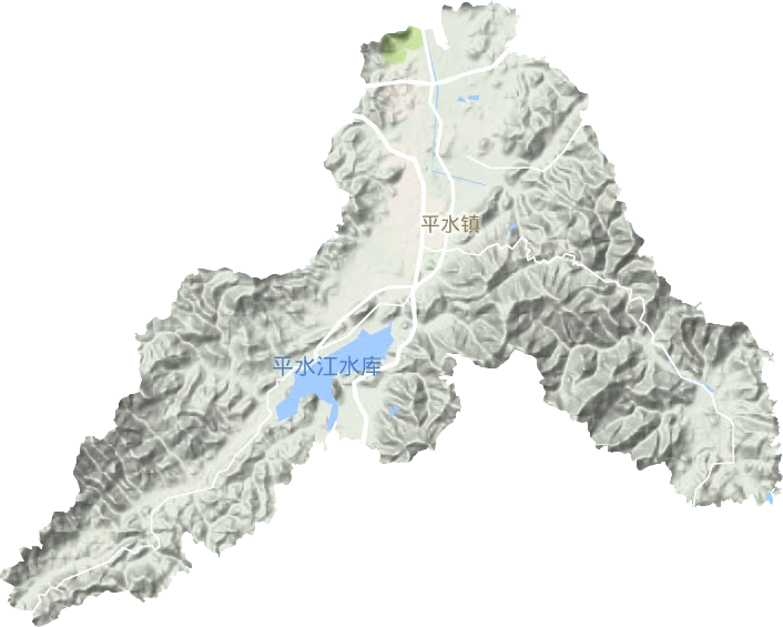 平水镇地形图
