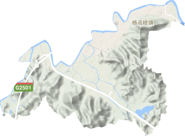 杨汛桥镇地形图