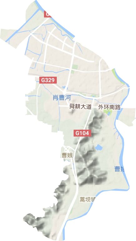 曹娥街道地形图