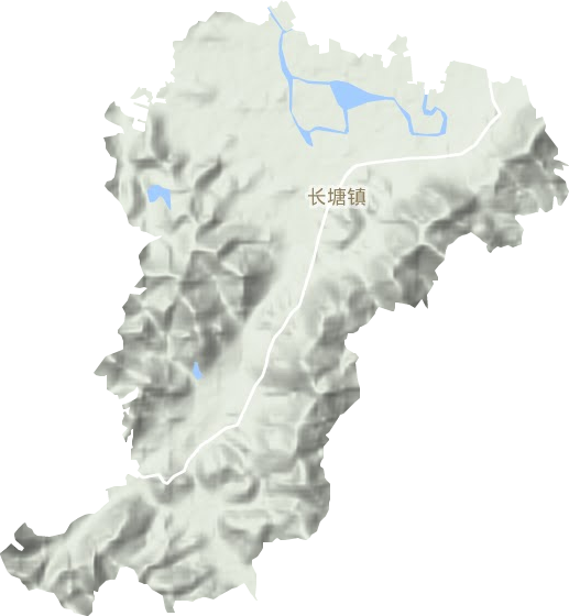 长塘镇地形图