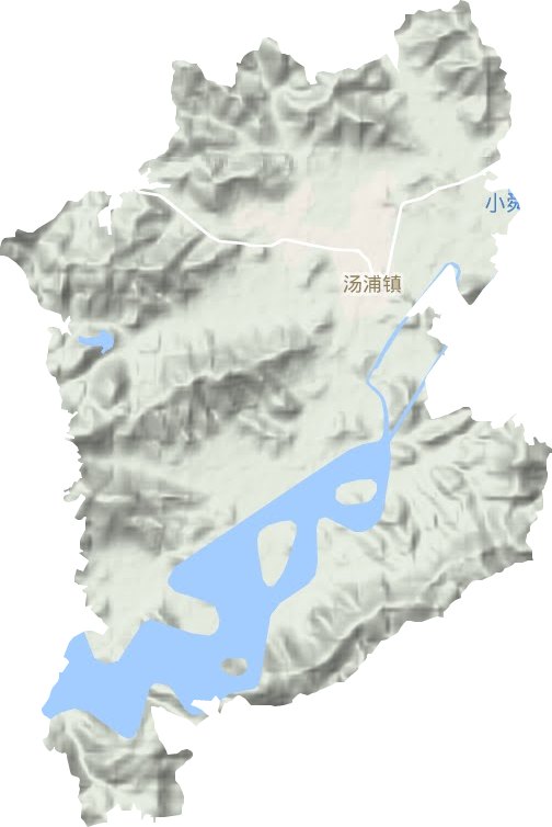汤浦镇地形图