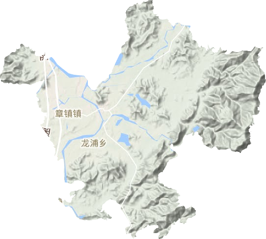 章镇镇地形图
