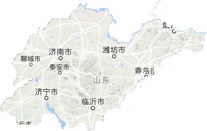 山东省地形图