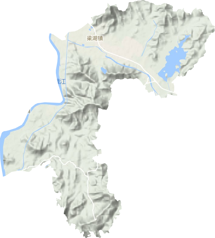 梁湖镇地形图