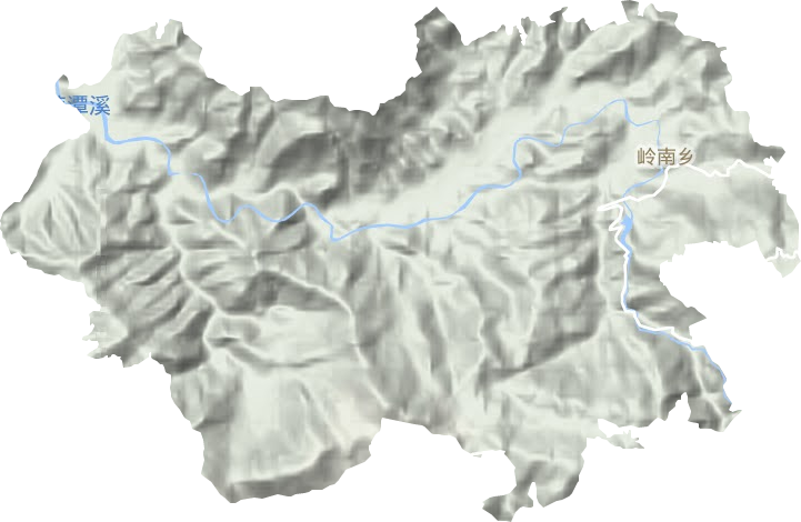 岭南乡地形图