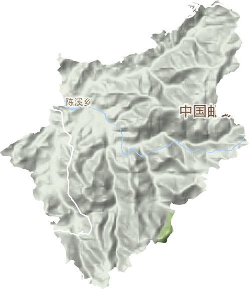 陈溪乡地形图