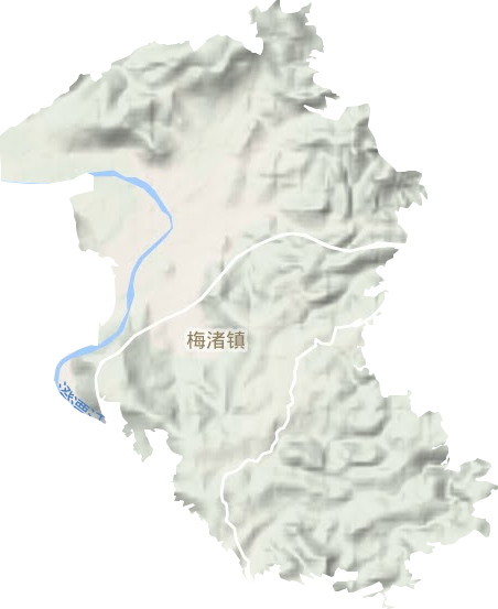 梅渚镇地形图