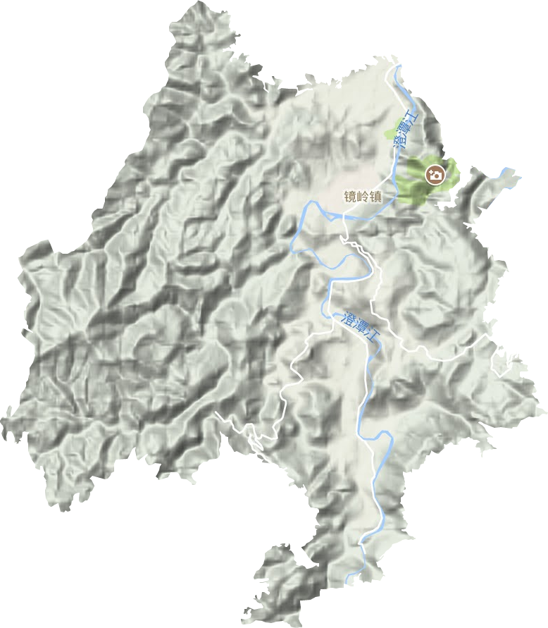 镜岭镇地形图