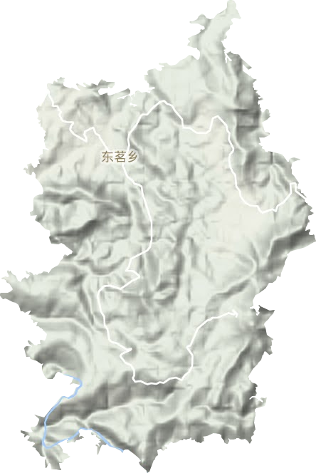 东茗乡地形图