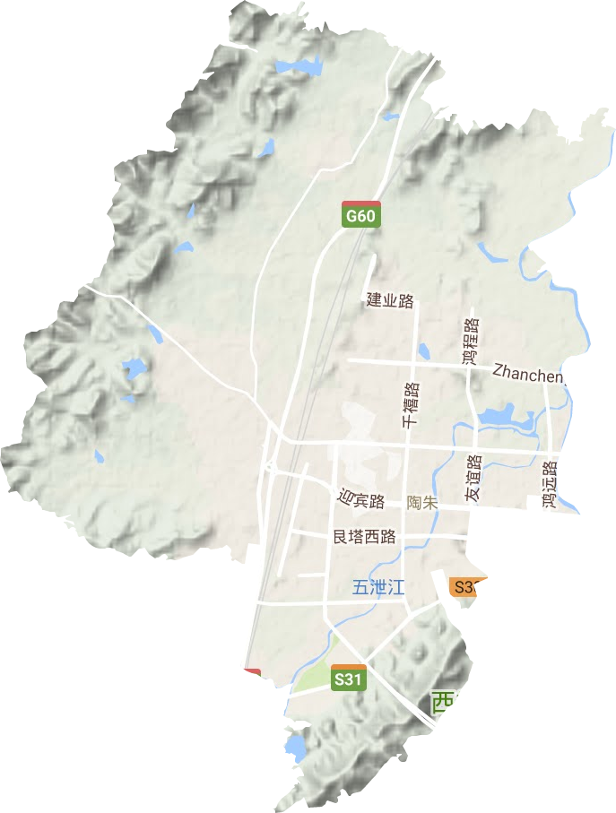 陶朱街道地形图