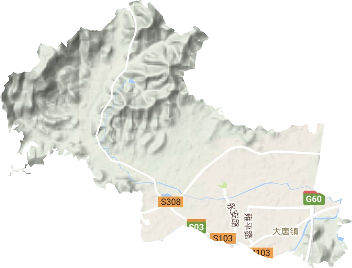 大唐镇地形图