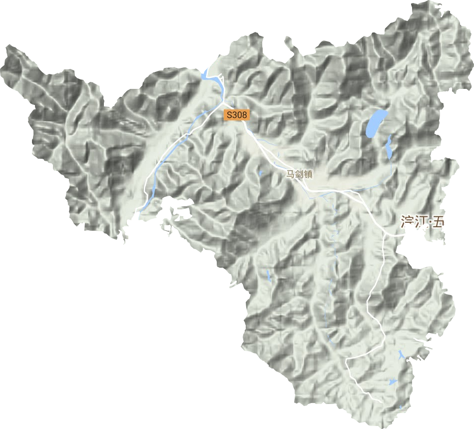 马剑镇地形图