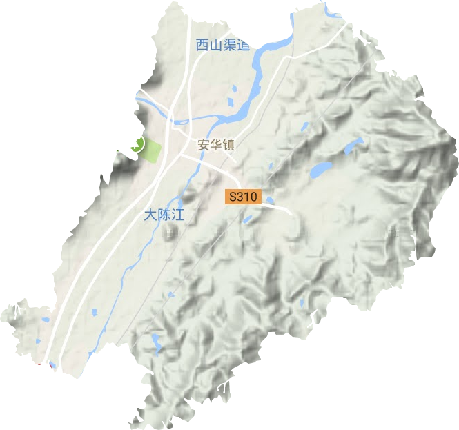 安华镇地形图