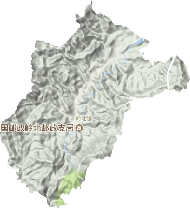 岭北镇地形图