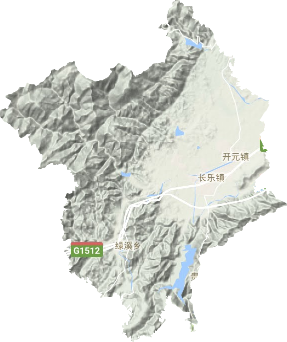 长乐镇地形图