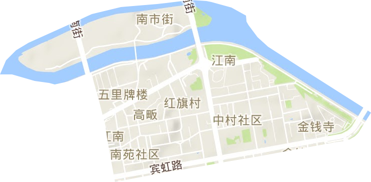 江南街道地形图