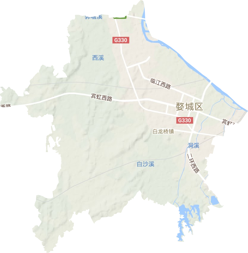 白龙桥镇地形图