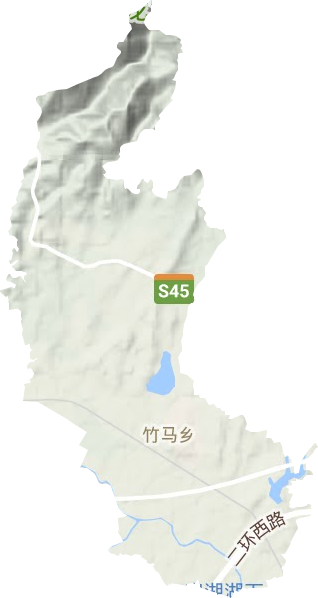竹马乡地形图