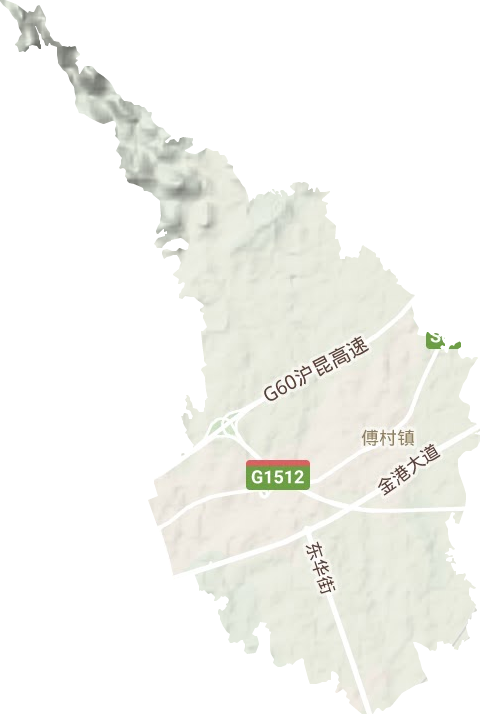 傅村镇地形图