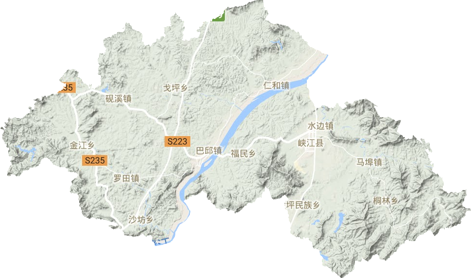 峡江县地形图