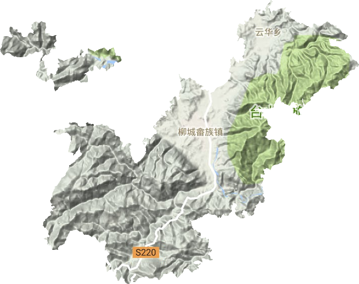 柳城畲族镇地形图
