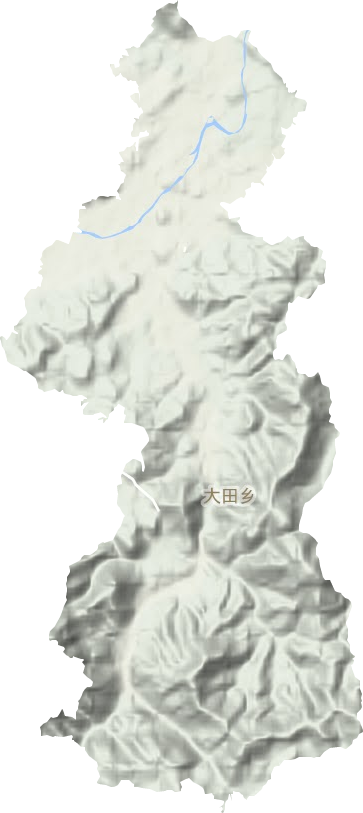 大田乡地形图