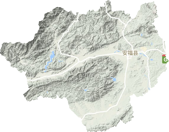 安福县地形图