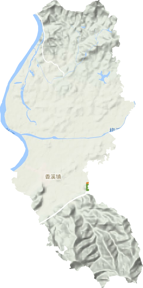 香溪镇地形图