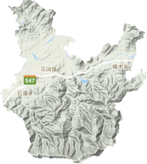 马涧镇地形图
